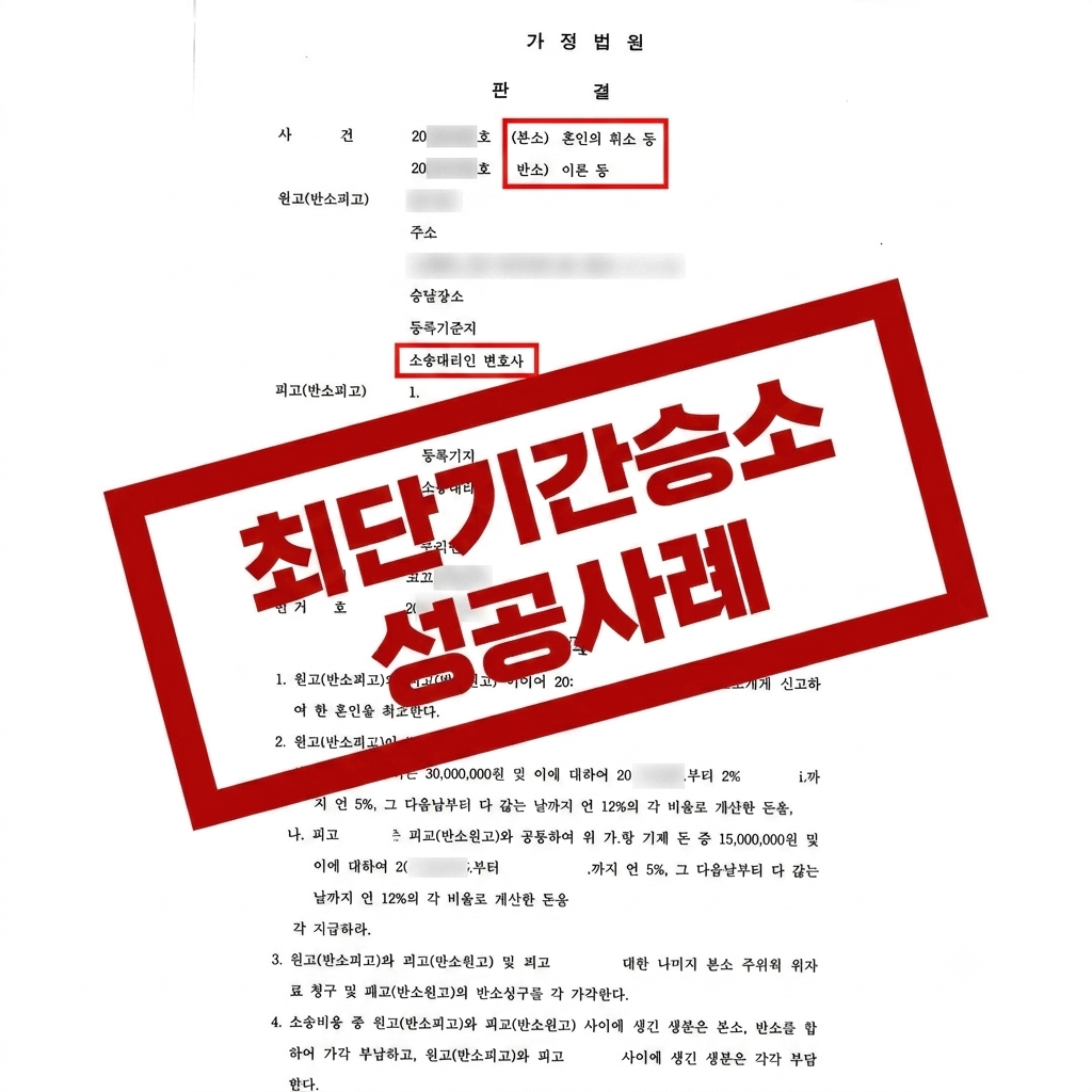 이혼변호사 최단기간승소 사례